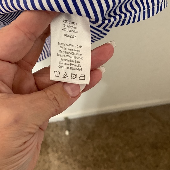 Blouse blue whit stripe   I have black and white also - Picture 5 of 5